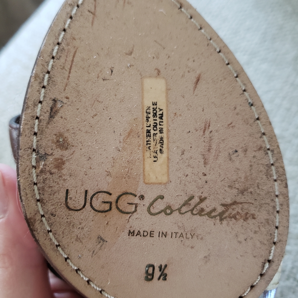 Ugg Collection Ghita Leather Cafe Python Wedge Pl… - image 2